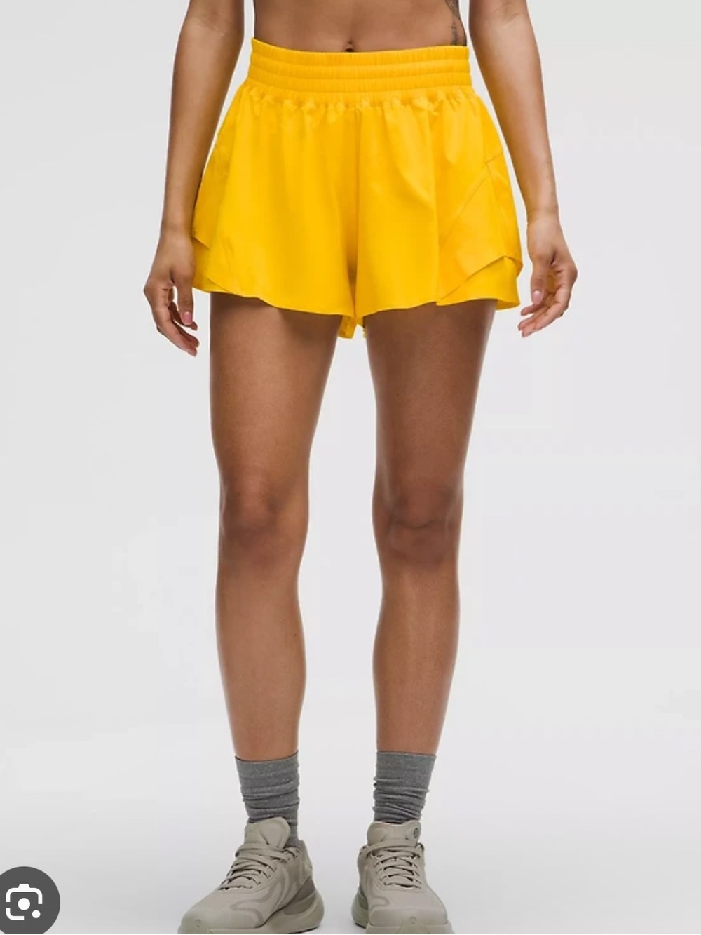 Lululemon Shake It Out Shorts in Maize Yellow